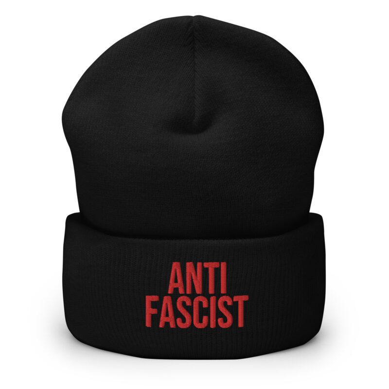 Anti-Fascist Red Cuffed Beanie