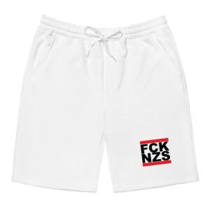 FCK NZS Fuck Nazis Black Men's Fleece Shorts