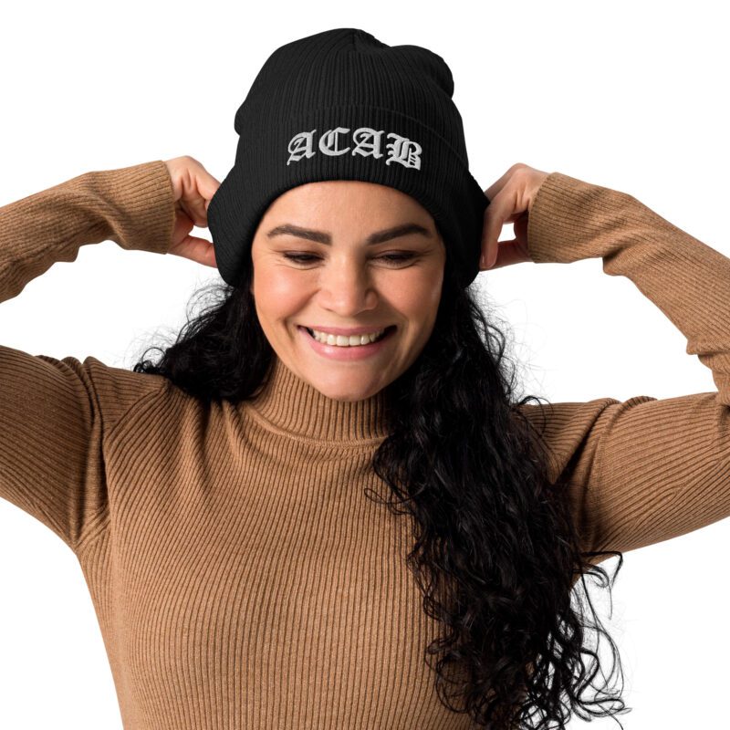 ACAB All Cops Are Bastards Organic Ribbed Beanie
