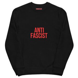 Anti-Fascist Red Unisex Organic Sweatshirt
