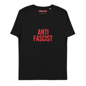 Anti-Fascist Red Unisex Organic Cotton T-shirt