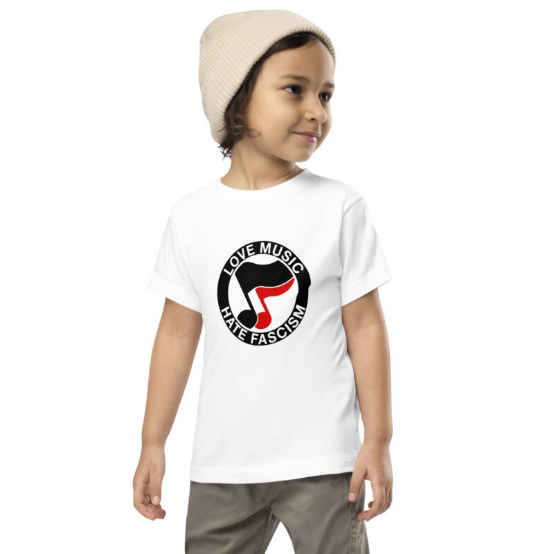Love Music Hate Fascism Toddler T-shirt