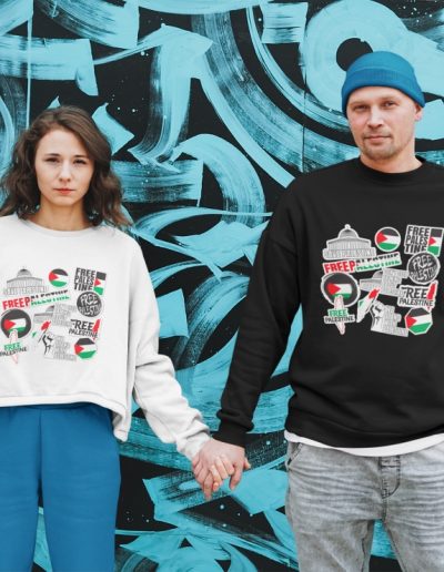 Free Palestine Stickers Unisex Sweatshirt