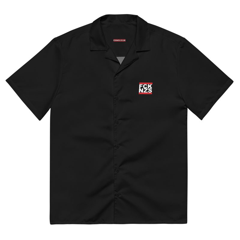 FCK NZS Fuck Nazis Antifascist Unisex Button Shirt