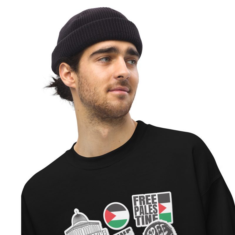 Free Palestine Stickers Unisex Sweatshirt