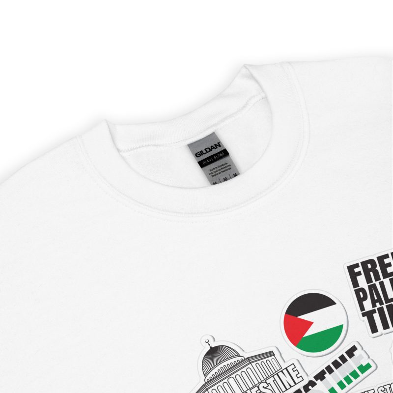 Free Palestine Stickers Unisex Sweatshirt