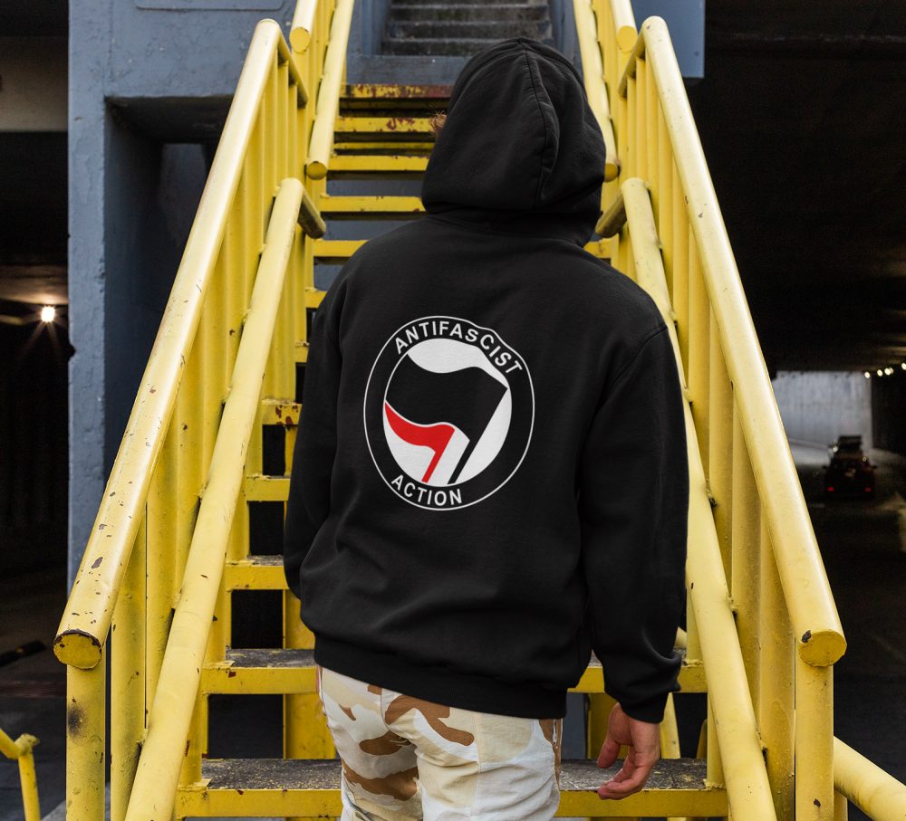 Antifascist Action Unisex Zip Hoodie | Antifa Merch Shop