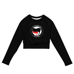 Antifascist Action Recycled Long-sleeve Crop Top