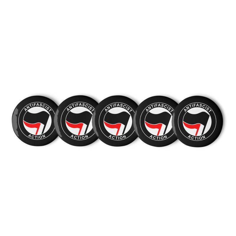 Antifascist Action Set of Pin Buttons