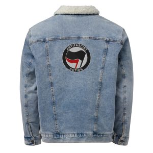 Antifascist Action Denim Sherpa Jacket