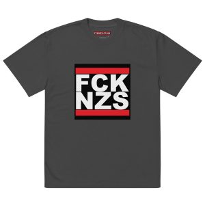 Make a bold statement with the FCK NZS Fuck Nazis Oversized Faded T-shirt. Printed with the vibrant and durable DTF (direct to film) technique, this shirt features a striking design to show your stance against fascism. Made from 100% carded cotton, it offers a boxy, oversized fit for ultimate comfort and style. Wear it proudly to raise awareness and stand up for what’s right.