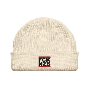 FCK NZS Black Font Fisherman Beanie