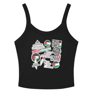 Free Palestine Stickers Women’s Micro-rib Tank Top (Vest)