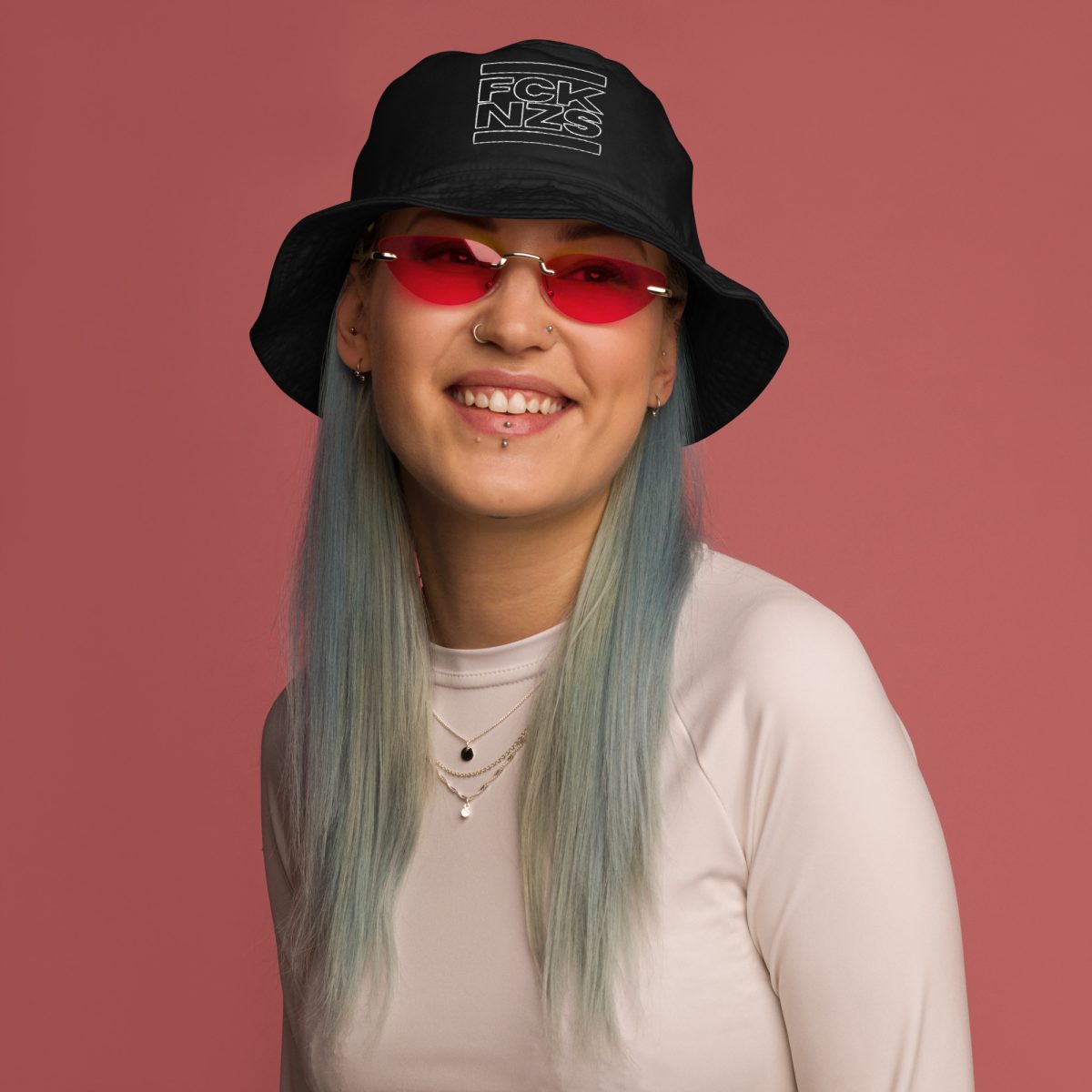 FCK NZS Outline Organic Bucket Hat