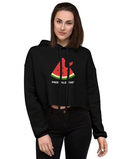 Free Palestine Watermelon Crop Hoodie