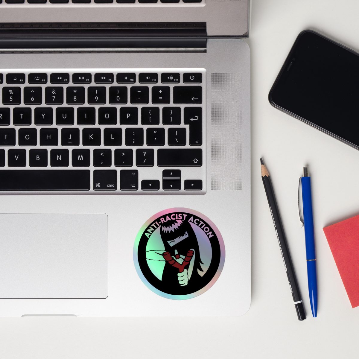 Anti-Racist Action Holographic Stickers