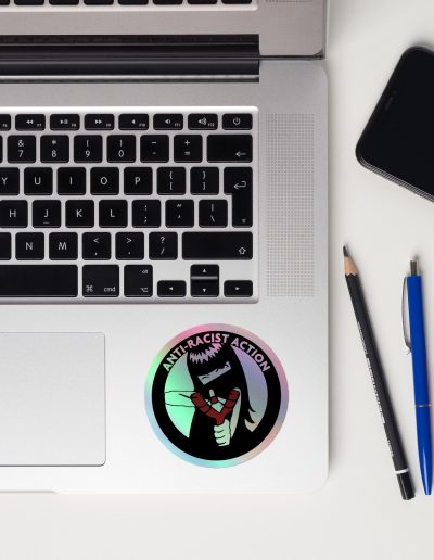Anti-Racist Action Holographic Stickers