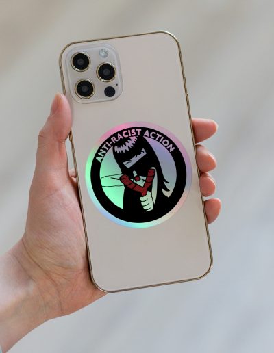 Anti-Racist Action Holographic Stickers