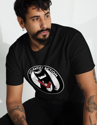 Anti-Racist Action Men’s Premium Heavyweight T-shirt
