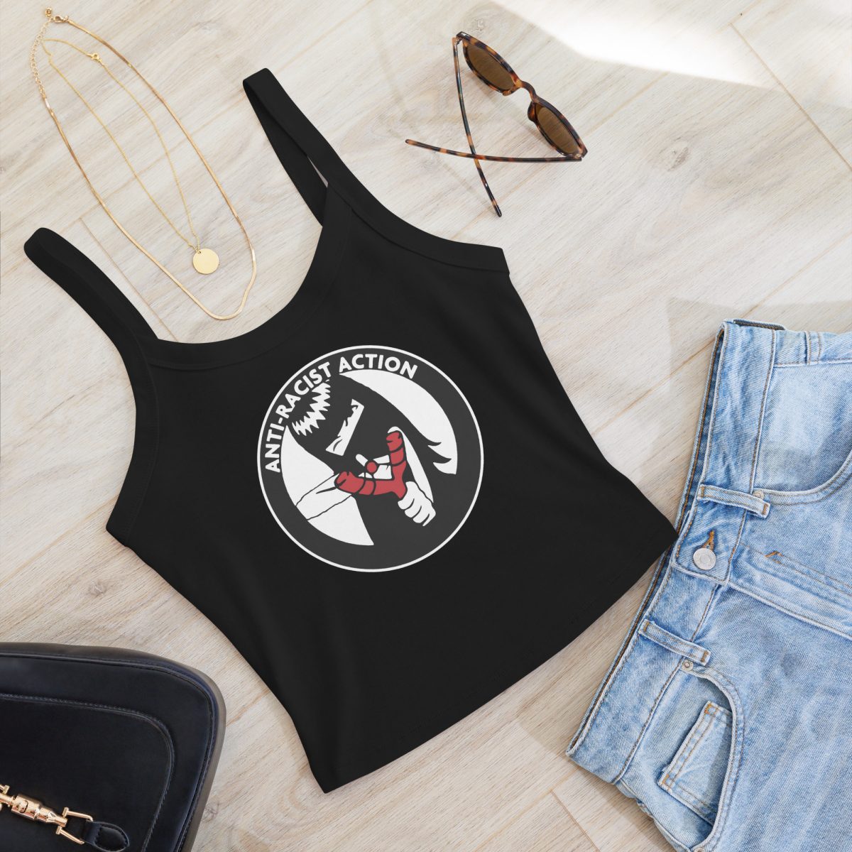 Anti-Racist Action Women’s Micro-rib Tank Top (Vest)