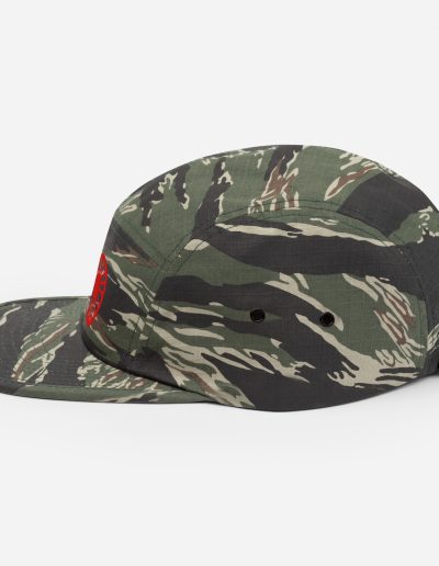 Red Romani Wheel Skate Camper 5 Panel Cap