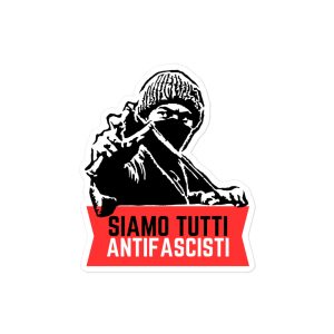 Siamo Tutti Antifascisti (Red Banner) Bubble-free Stickers