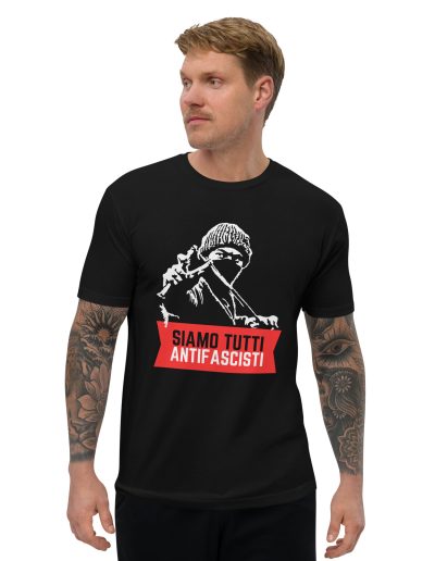 Siamo Tutti Antifascisti (Red Banner) Men’s Fitted T-Shirt