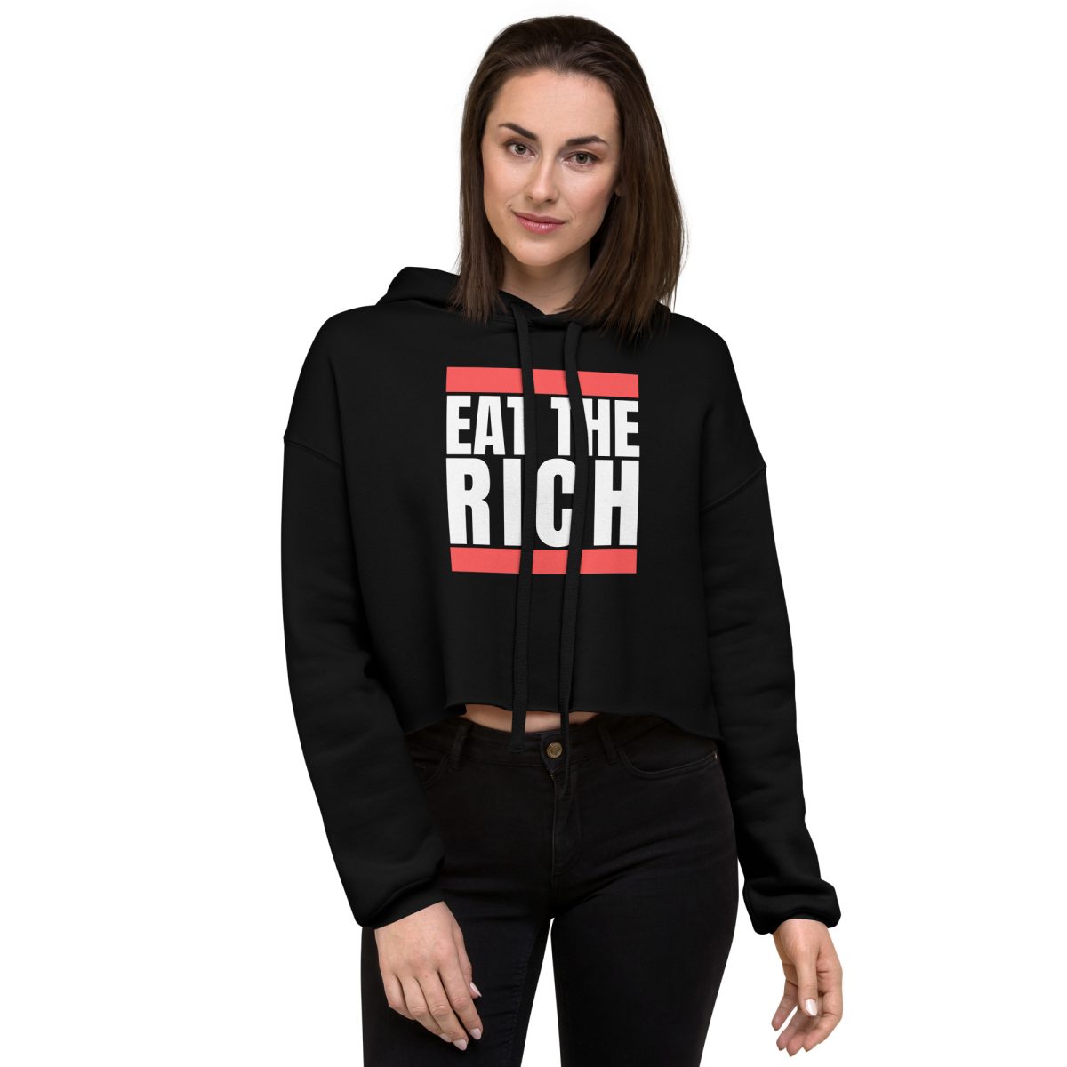 Eat the Rich Crop Hoodie - Image 2
