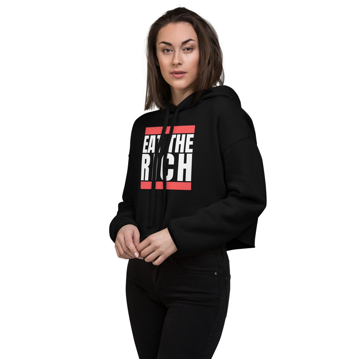 Eat the Rich Crop Hoodie - Image 4