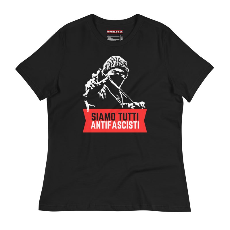 Siamo Tutti Antifascisti (Red Banner) Women's Relaxed T-Shirt