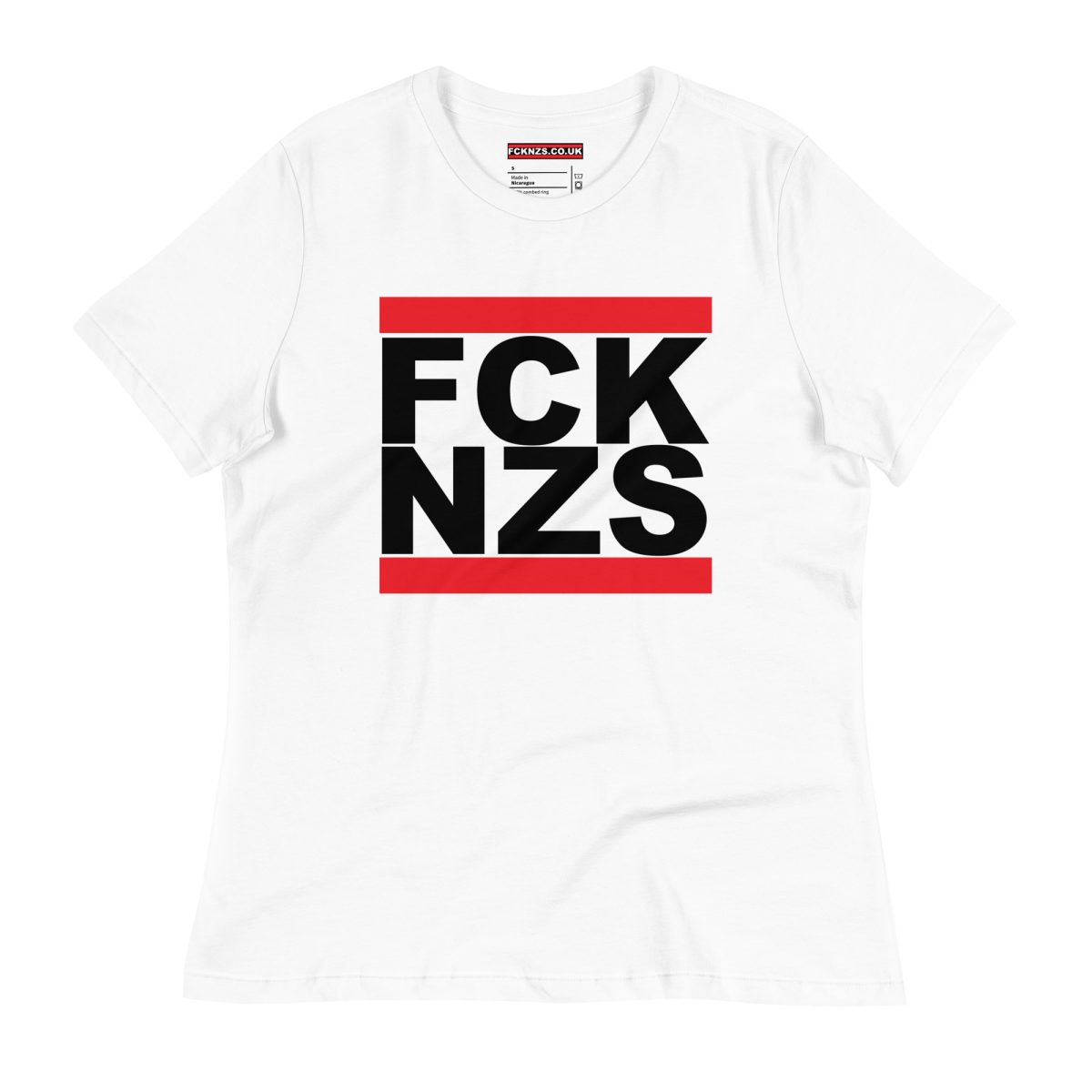 FCK NZS Black Font Women's Relaxed T-Shirt