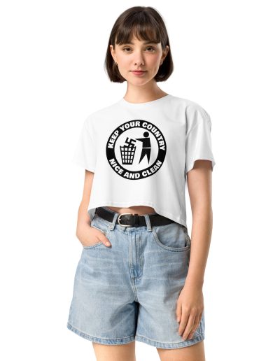 Keep Your Country Nice and Clean Women’s Crop Top