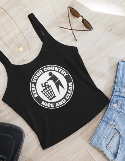 Keep Your Country Nice and Clean Women’s Micro-rib Tank Top (Vest)