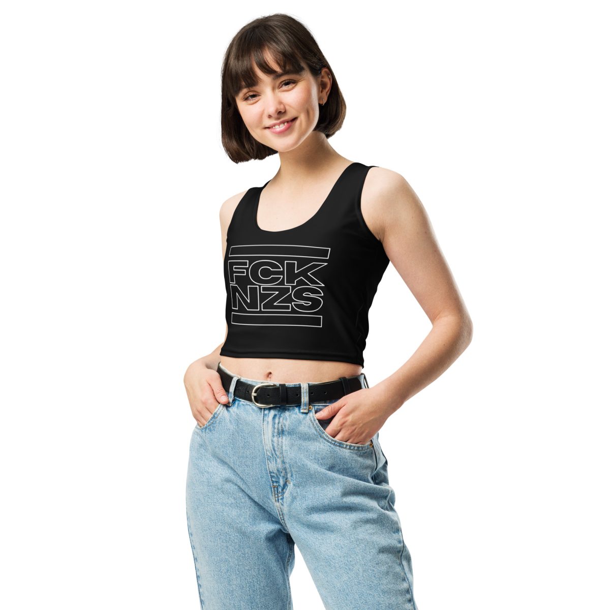 FCK NZS Outline Crop Top Vest