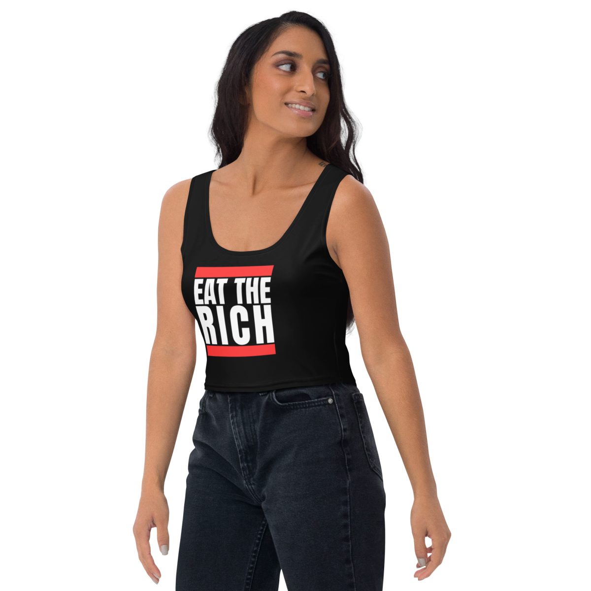Eat the Rich Crop Top Vest