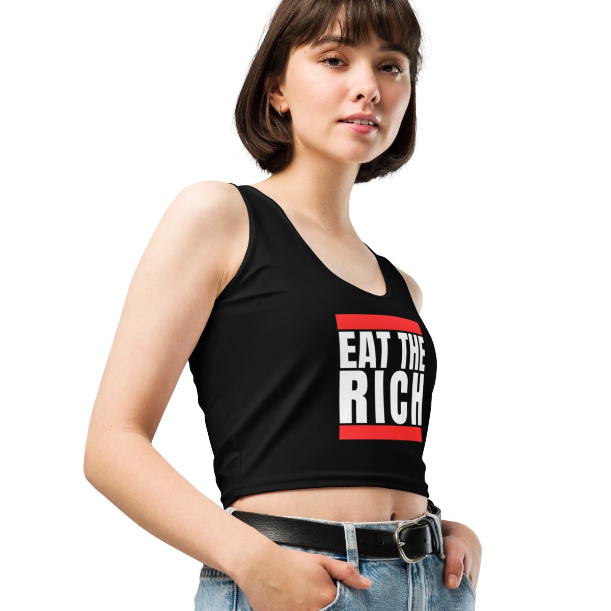 Eat the Rich Crop Top Vest