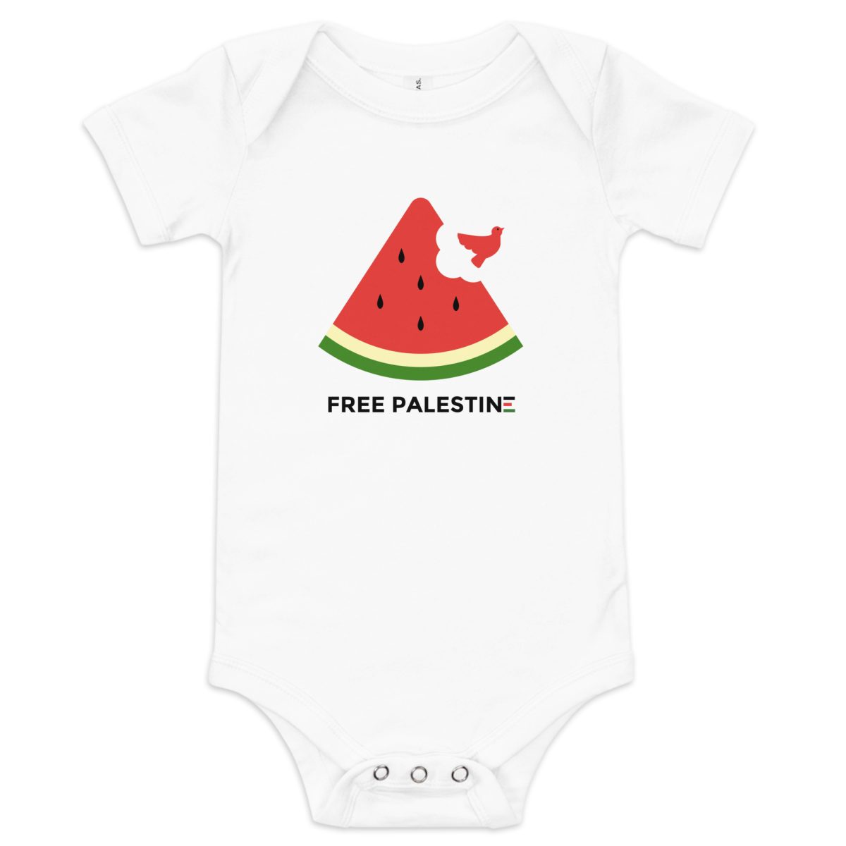 Free Palestine Watermelon Baby One Piece