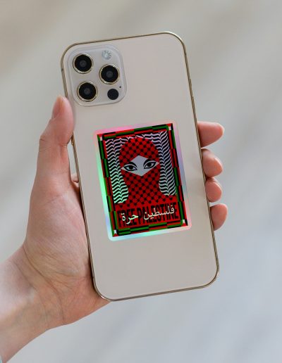 Free Palestine Holographic Stickers