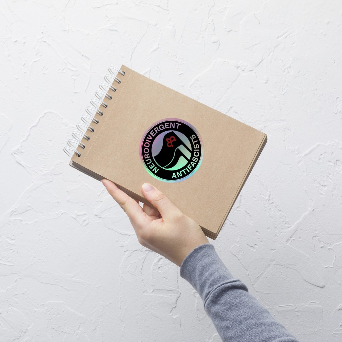 Neurodivergent Antifascists Holographic Stickers