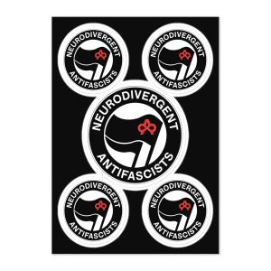 Neurodivergent Antifascists Sticker Sheet
