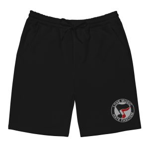 Love Music Hate Fascism Men’s Fleece Shorts