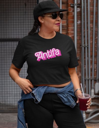 Antifa Barbie Women’s Crop Top