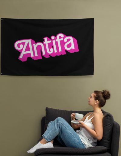 Antifa Barbie Flag