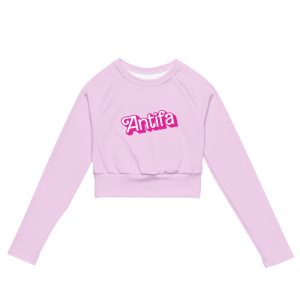 Antifa Barbie Recycled Long-sleeve Crop Top