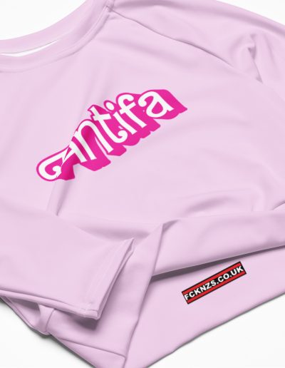 Antifa Barbie Recycled Long-sleeve Crop Top