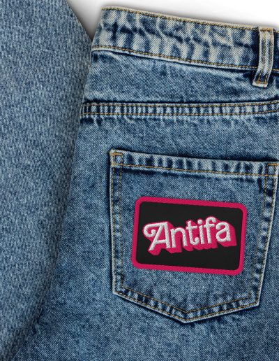 Antifa Barbie Embroidered Patch