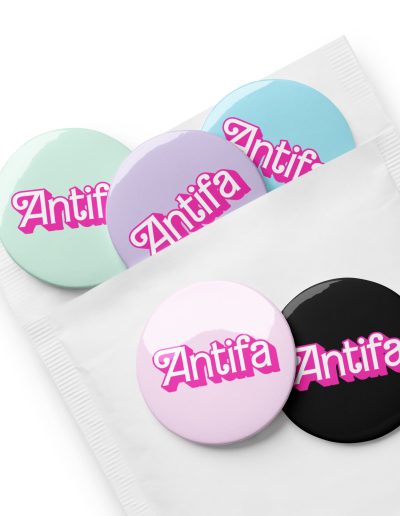 Antifa Barbie Set of Pin Buttons