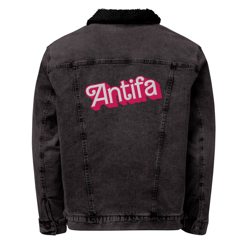 Antifa Barbie Denim Sherpa Jacket