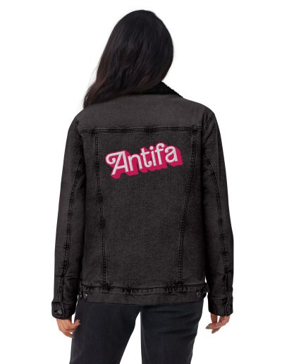 Antifa Barbie Denim Sherpa Jacket