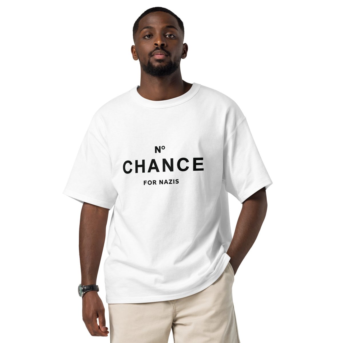 No Chance for Nazis Men's Champion T-Shirt